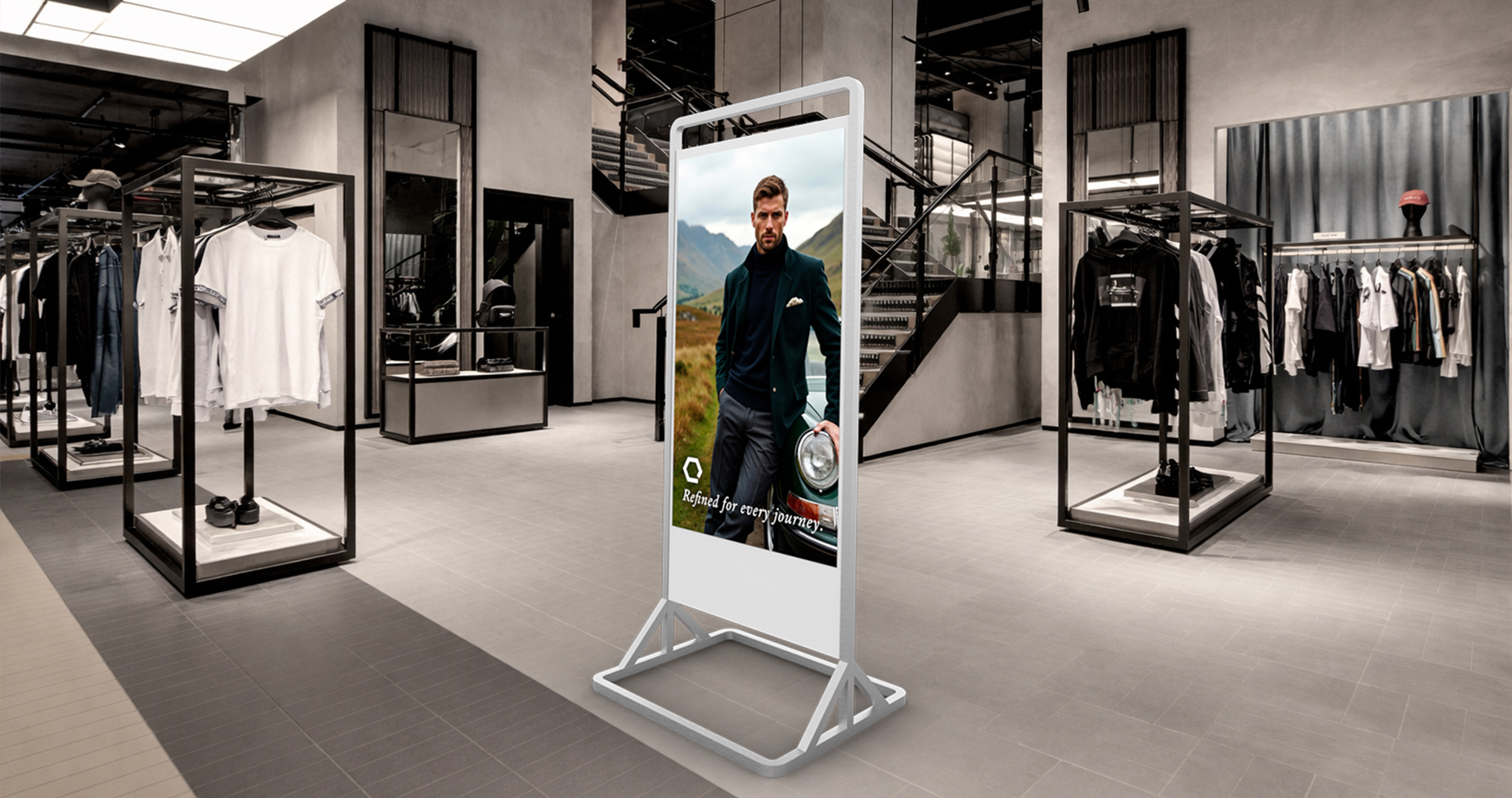 Poster numérique double face autoportants Superslim - Activemedia